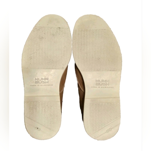 Mens Nunn Busch Size 9M Slip On Loafer Brown Tan Leater Suade Shoes - Picture 2 of 7